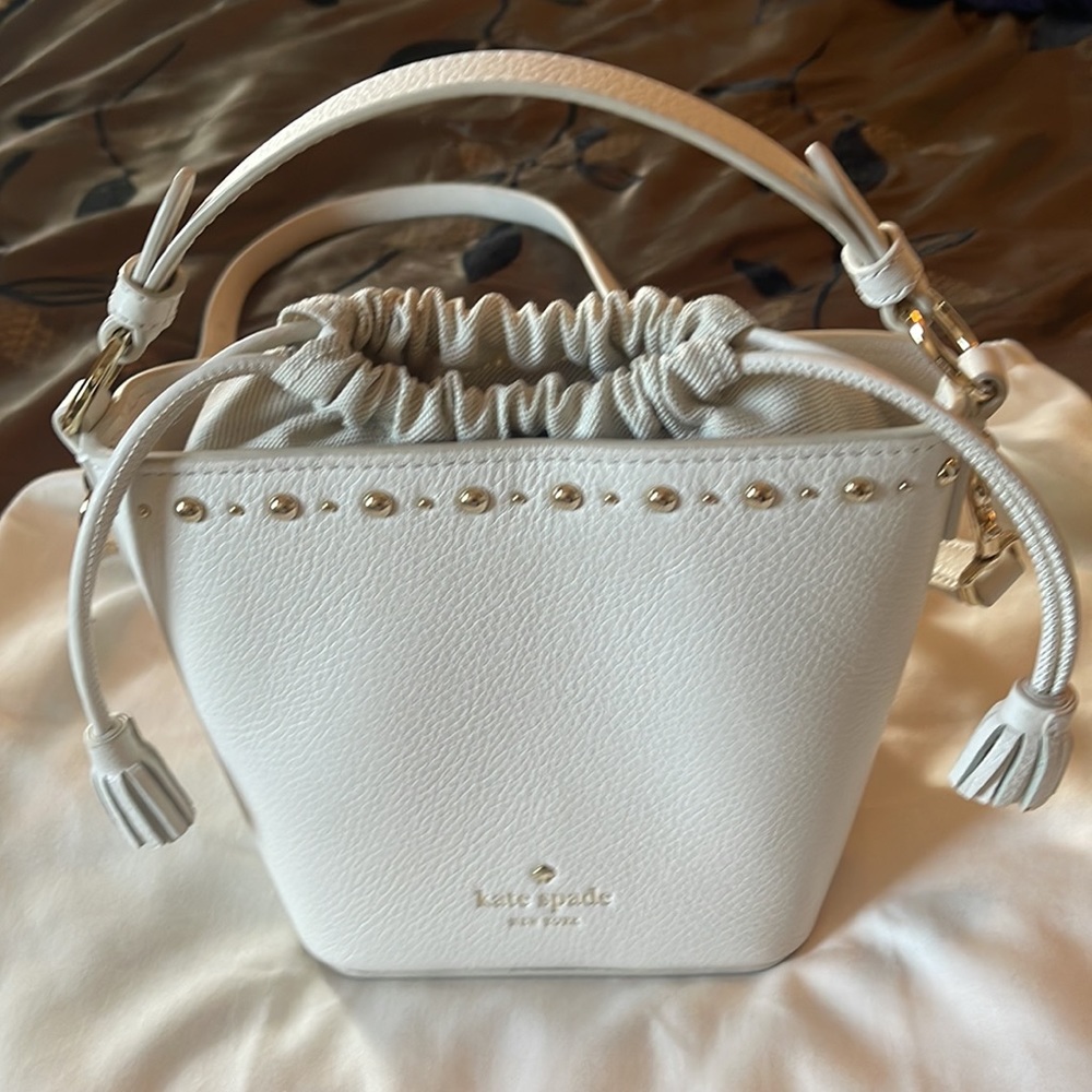 Kate Spade Hayes Street Pippa Studded Drawstring Bucket Bag - Picture 3 of 13
